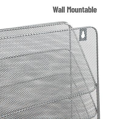 Mind Reader 4-Tier Vertical Wall Mount File Storage