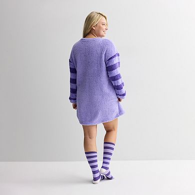 Plus Size Nightmare Before Christmas Jack Skellington Applique & Embroidery Dorm Dress with Socks