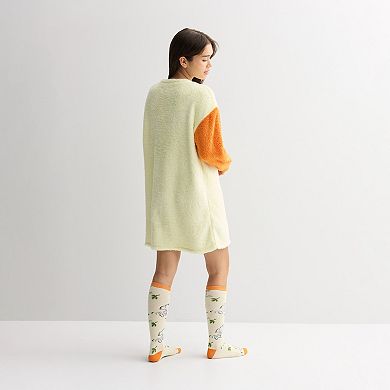 Juniors' Peanuts Snoopy Fall Harvest Leaves Sleepshirt & Socks Set