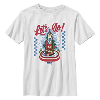 Boys 8-20 Sonic The Hedgehog Let's Go Christmas Tree Graphic Tee