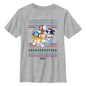 Boys 8-20 Sonic The Hedgehog Christmas Race Graphic Tee