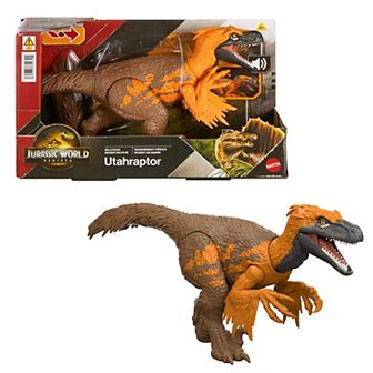 Mattel Jurassic World Rebirth Wild Roar Utahraptor Dinosaur Toy