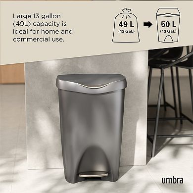 Umbra Brim Step Can, 13 Gallons