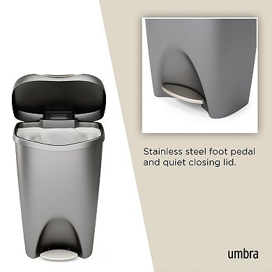 Umbra Brim Step Can, 13 Gallons