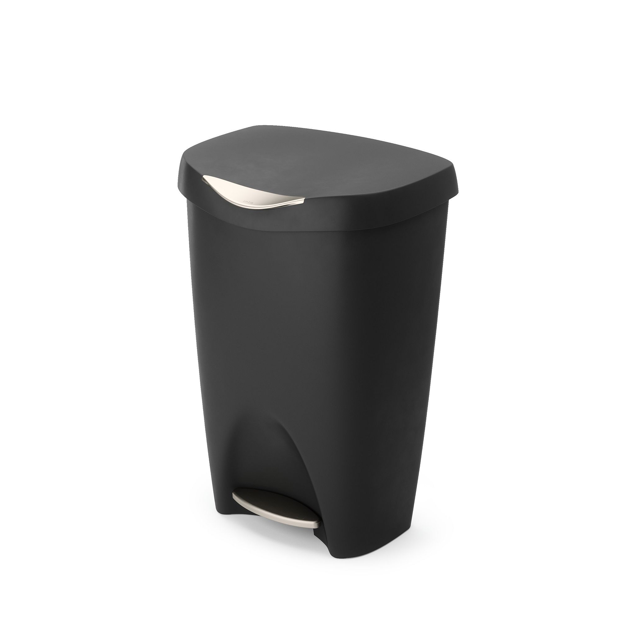 Umbra Brim Step Can, 13 Gallons, Black Nickel