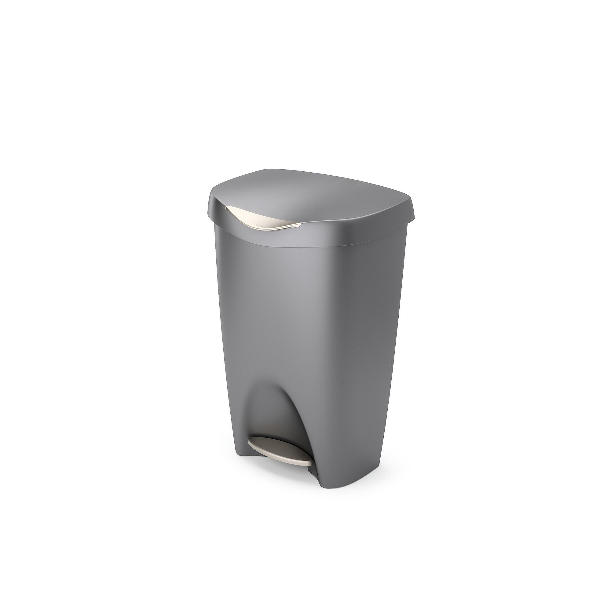 Umbra Brim Step Can, 13 Gallons, Nickel