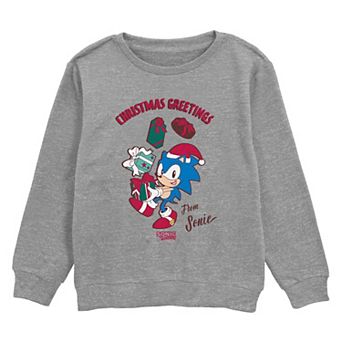 Boys 8-20 Sonic The Hedgehog Christmas Greetings Crew Fleece Sweatshirt