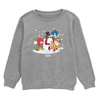 Boys 8-20 Sonic The Hedgehog And Friends Building A Snowman Fleece Sweatshirt