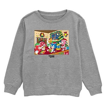 Boys 8-20 Sonic The Hedgehog And Friends Christmas Scene Fleece Sweatshirt