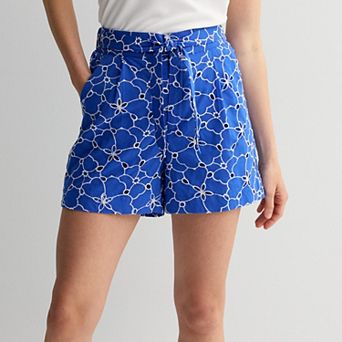 Women’s Draper James Embroidered Tie Waist Shorts