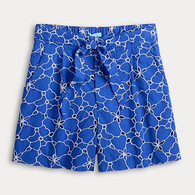 Women’s Draper James Embroidered Tie Waist Shorts
