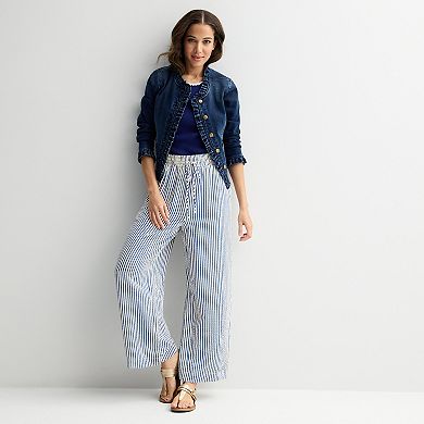 Women's Draper James Striped Long Bottoms