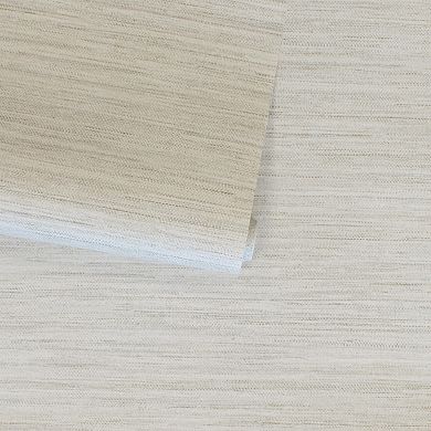 Tempaper Faux Horizontal Grasscloth Peel and Stick Wallpaper