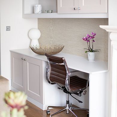 Tempaper Faux Horizontal Grasscloth Peel and Stick Wallpaper