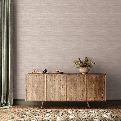 Tempaper Faux Horizontal Grasscloth Peel and Stick Wallpaper