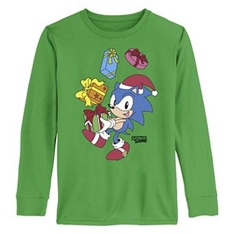 Boys 8-20 Sonic The Hedgehog Juggling Presents Long Sleeve Graphic Tee