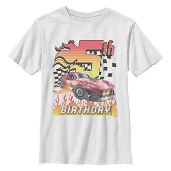 Boys 8-20 Hot Wheels 5th Birthday Graphic Tee
