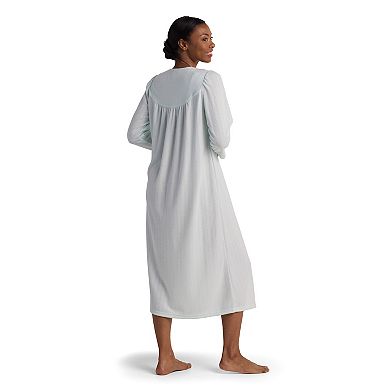 Petite Miss Elaine Essentials Honeycomb Long Nightgown