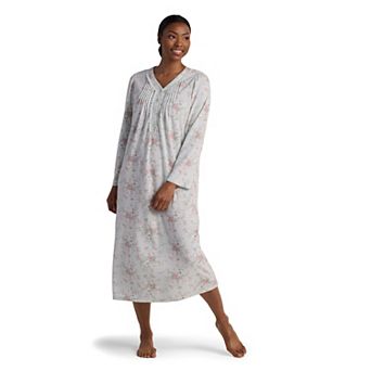 Petite Miss Elaine Essentials Honeycomb Long Nightgown