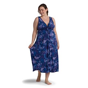 Plus Size Miss Elaine Essentials Sofiknit Long Nightgown