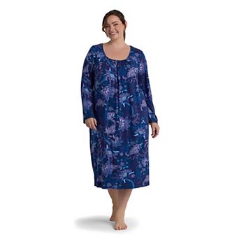 Plus Size Miss Elaine Essentials Sofiknit Long Nightgown