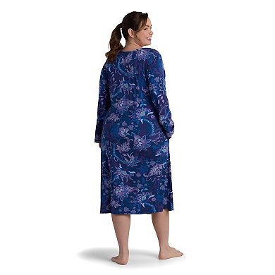 Plus Size Miss Elaine Essentials Sofiknit Long Nightgown
