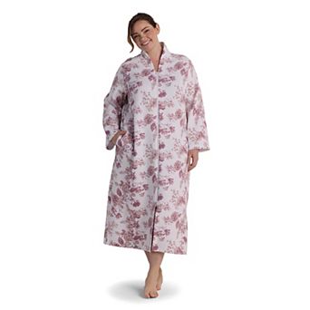 Plus Size Miss Elaine Essentials Quilt In Knit Long Robe