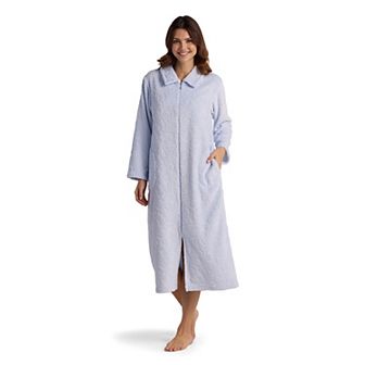 Petite Miss Elaine Essentials French Fleece Long Robe