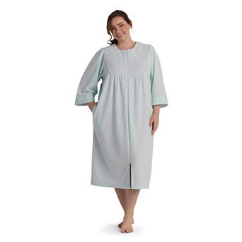 Plus Size Miss Elaine Essentials Brushed Back Terry Long Robe