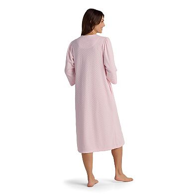 Petite Miss Elaine Essentials Brushed Back Terry Long Robe
