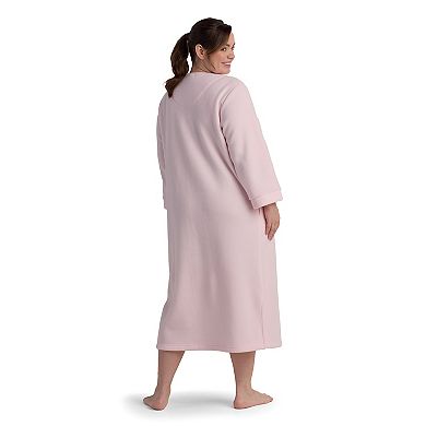 Plus Size Miss Elaine Essentials Micro Fleece Long Robe