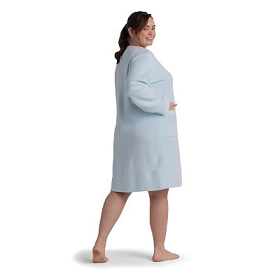 Plus Size Miss Elaine Essentials Micro Fleece Short Robe
