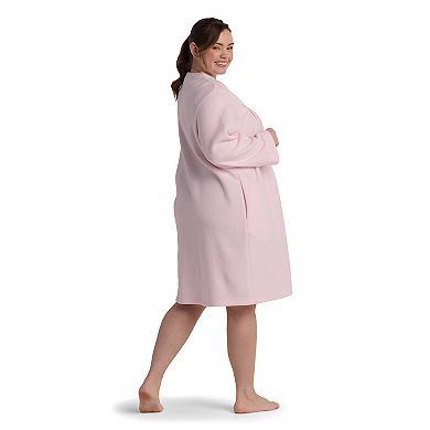 Plus Size Miss Elaine Essentials Brushed Back Terry Short Robe