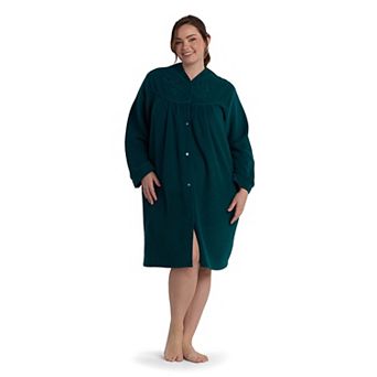 Plus Size Miss Elaine Essentials Brushed Back Terry Short Robe