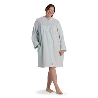 Plus Size Miss Elaine Essentials Brushed Back Terry Short Robe