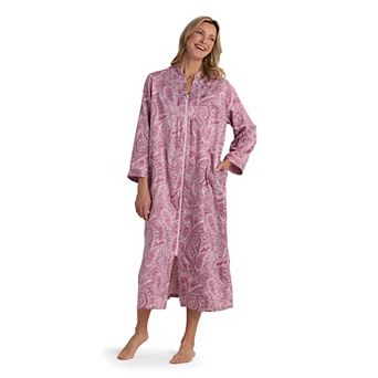 Petite Miss Elaine Essentials Brushed Back Satin Long Robe