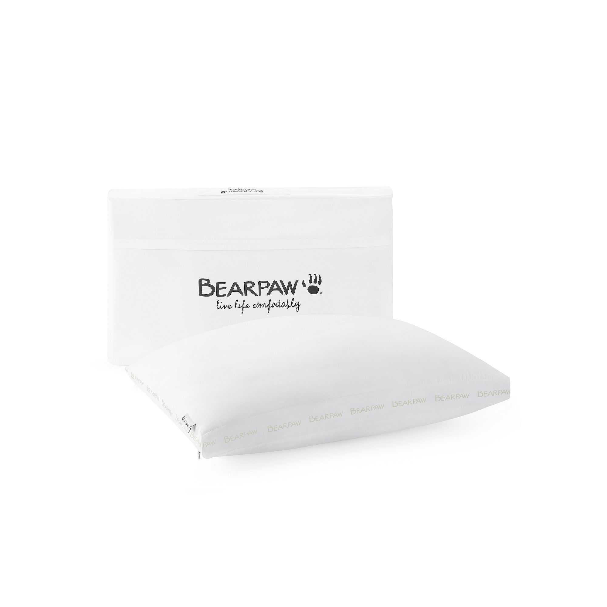 Bearpaw Cozy Wash Down Alternative Bed Pillow, Bright White