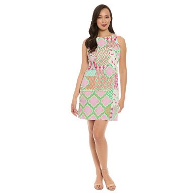 Petite London Times Sleeveless Sateen Shift Mini Dress