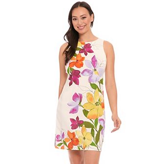 Petite London Times Sleeveless Sateen Shift Mini Dress