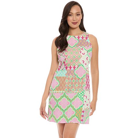 Женские платья London Petite London Times Sleeveless Sateen Shift Mini Dress
