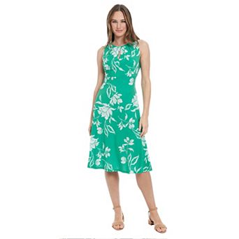 Petite London Times Sleeveless Keyhole Fit & Flare Midi Dress