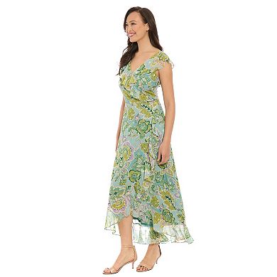 Petite London Times Ruffle Wrap Maxi Dress