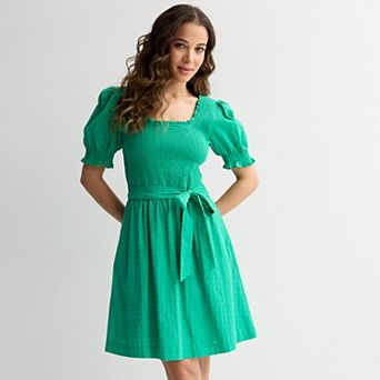 Women's Draper James Puff Sleeve Squareneck Dress