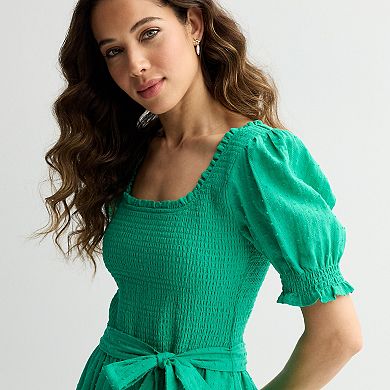 Women's Draper James Puff Sleeve Squareneck Dress