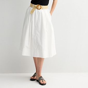 Women's Draper James Belted Linen Skirt