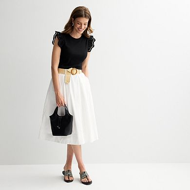 Women's Draper James Belted Linen Skirt