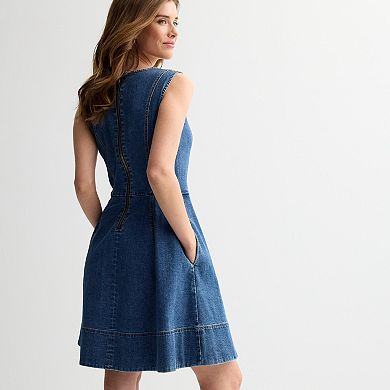 Women's Draper James Sleeveless A-Line Denim Dress