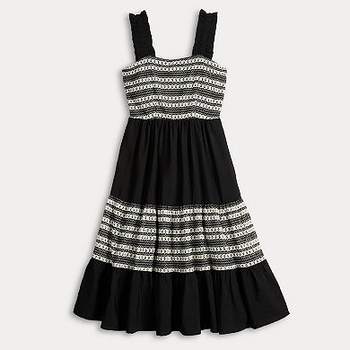 Women's Draper James Striped Crochet Midi Dress