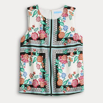 Women's Draper James Floral Print Sleeveless Linen Shell Top