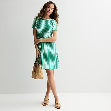 Women's Draper James Short Sleeve Striped Tee Dress